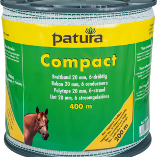 Patura Compact-lint 20mm, 400m, wit-groen