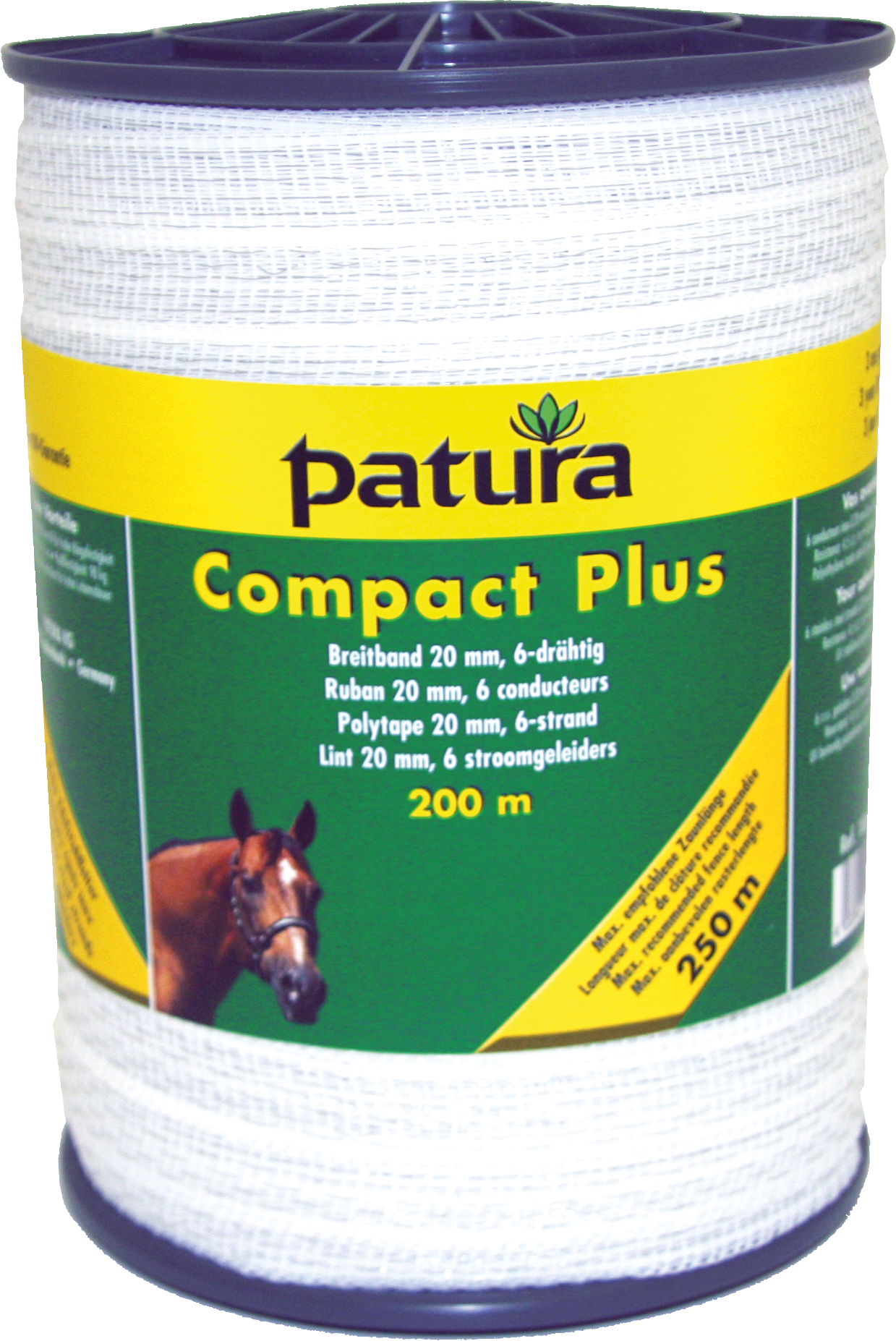 Patura Compact Plus lint 20mm wit, 200m rol