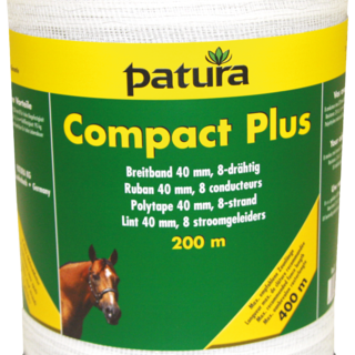 Patura Compact Plus lint 40mm, 200m, wit