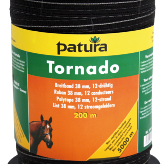 Patura Tornado lint 38mm, 200m, bruin