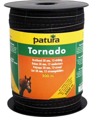 Patura Tornado lint 38mm, 200m, bruin