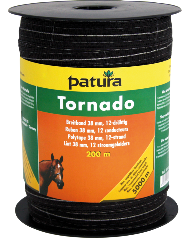 Patura Tornado lint 38mm bruin, 200m rol