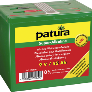 Patura Super alkaline batterij 9V/55Ah