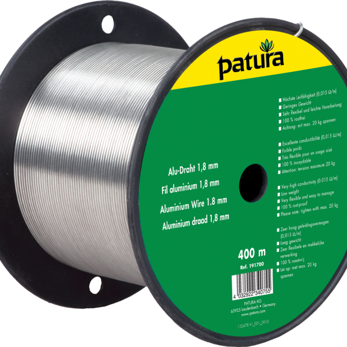 Patura Aluminium draad 1,8 mm, 400 m