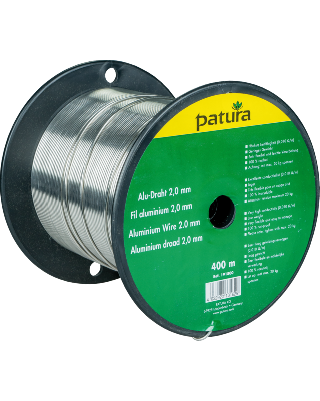 Patura Aluminium draad 2,0 mm, 400 m