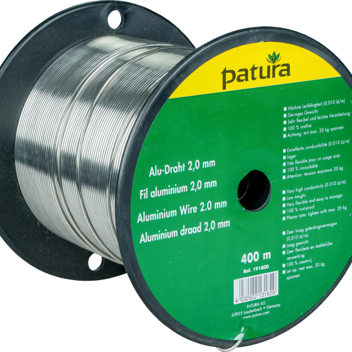 Patura Aluminium draad 2,0 mm, 400 m
