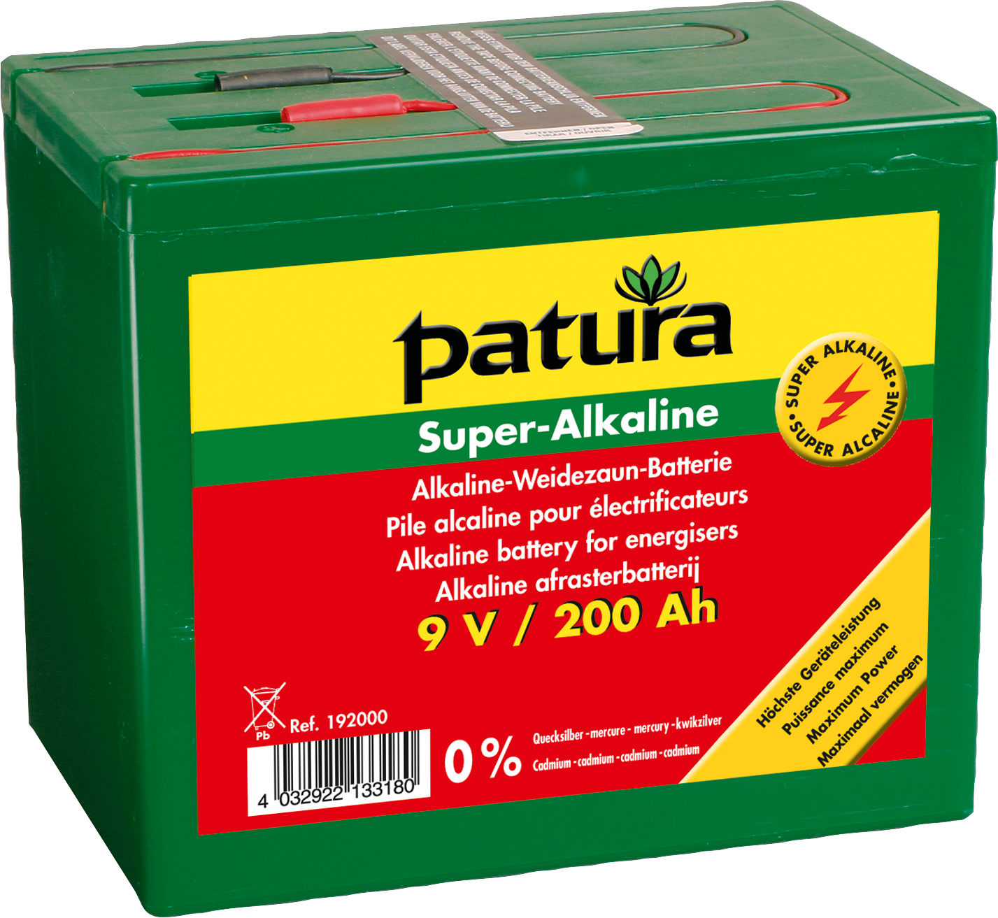 Patura Super Alkaline batterij 9 V / 200 ah