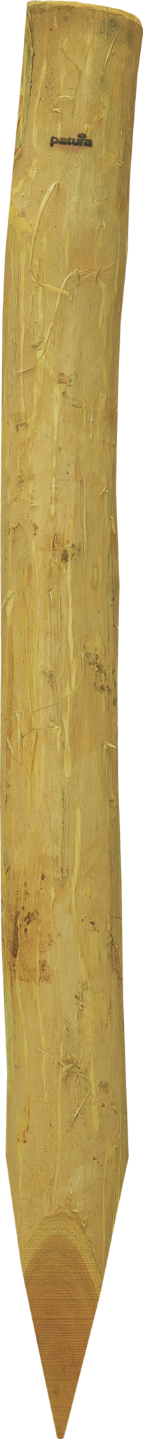 Patura Robinia paal, gehalveerd, 1500 mm, d=13-15 cm, afgeschuind, 3-voudig onthorst