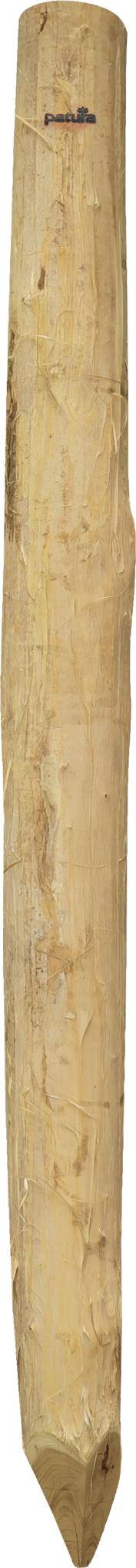 Patura Robinia paal, rond, 2500 mm, d=14-16 cm afgeschuind, 4- voudig gescherpt, ontschorst