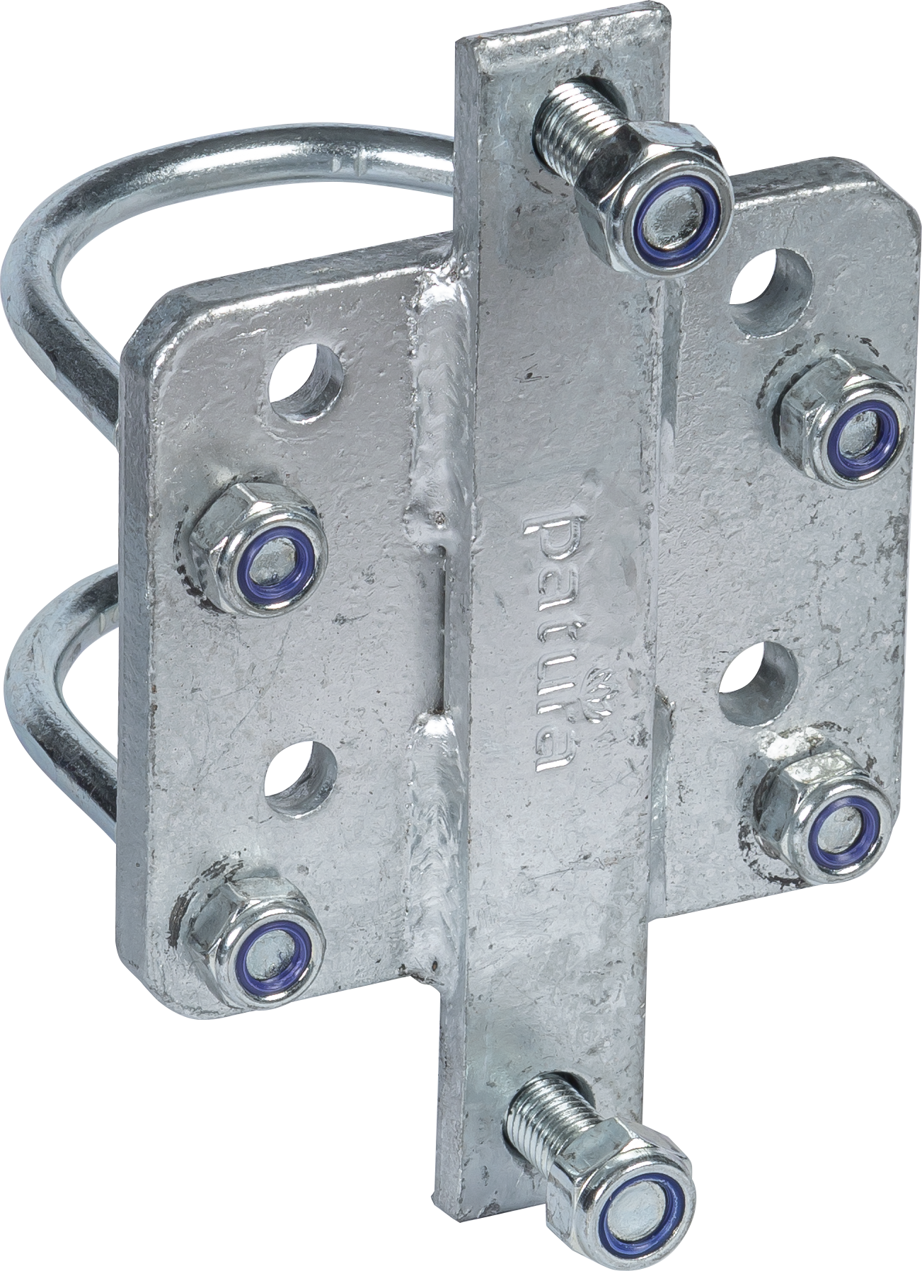 Patura adapter voor grendelsluiting weidepoort op Paal 102 mm