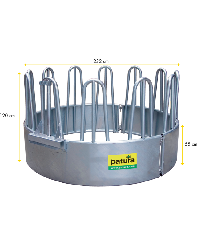 Patura Compacte Ronde ruif, 3-delig, d = 2,10 m, 12 voerplaatsen