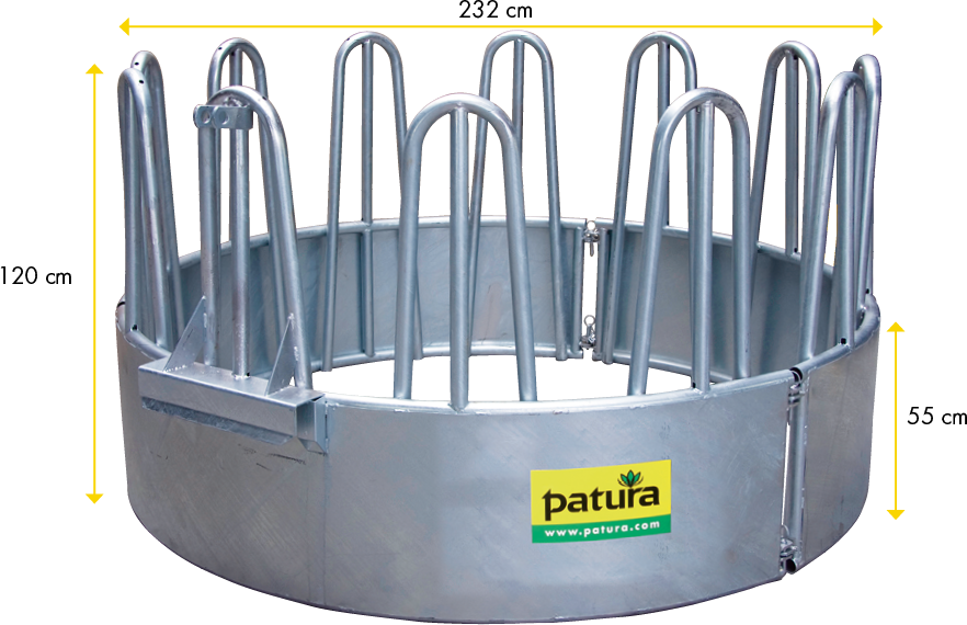 Patura Compacte Ronde ruif, 3-delig, d = 2,10 m, 12 voerplaatsen