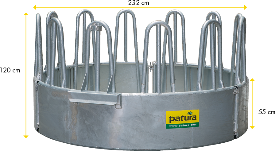 Patura Profi Ronde ruif , 3-delig, d=2,10 m 12 voerplaatsen, vz