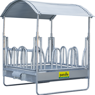 Patura Vierkante ruif Professioneel met palissade voerhek 2,00x2,05m