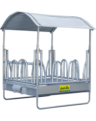 Patura Vierkante ruif Professioneel met palissade voerhek 2,00x2,05m