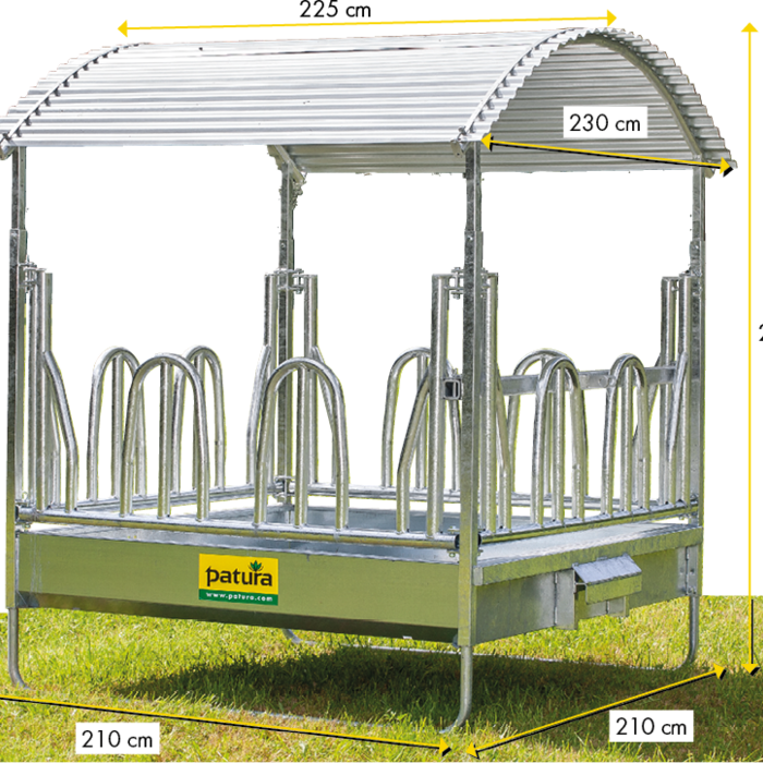 Patura Professionele vierkante ruif, palissade 2,00 x 2,05 m