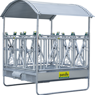 Patura Vierkante ruif Professioneel met veiligheidsvoerhek 2,00x2,05m