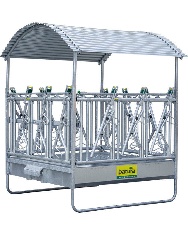 Patura Vierkante ruif, vastzetvoerhek, 12 pl. en Dak 2,00 x 2,05 m