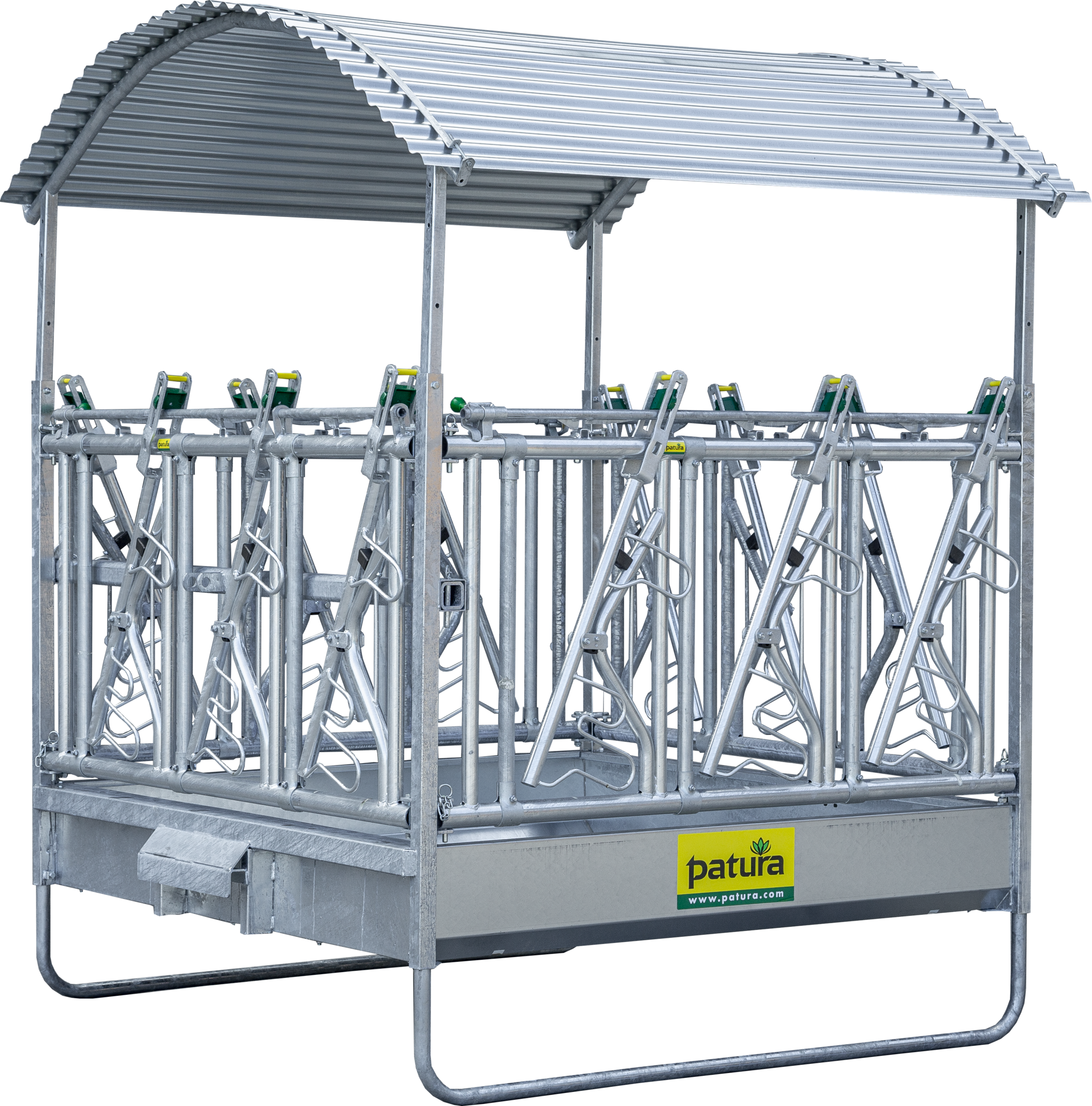 Patura Vierkante ruif, vastzetvoerhek, 12 pl. en Dak 2,00 x 2,05 m