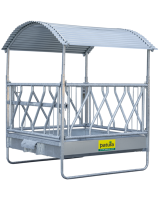 Patura Vierkante ruif Professioneel met diagonaal voerhek 2,00x2,05m