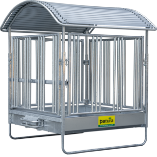 Patura Vierkante ruif Professioneel met veiligheidsvoerhek voor paarden 2,00x2,05m