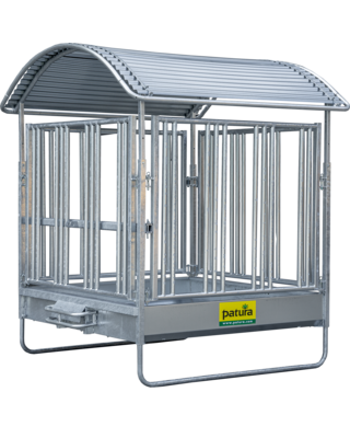 Patura Vierkante ruif Professioneel met veiligheidsvoerhek voor paarden 2,00x2,05m