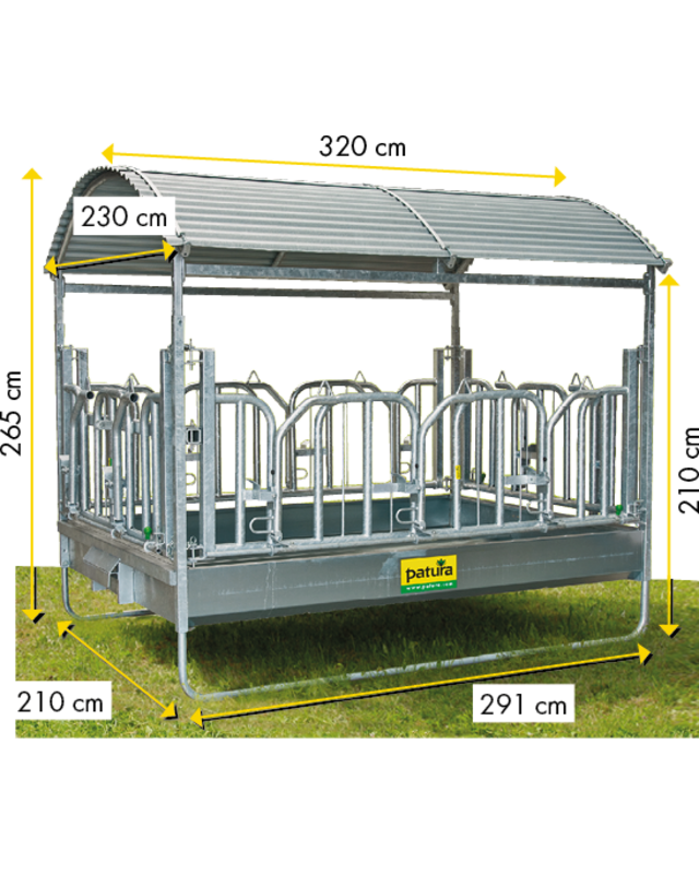 Patura Grote balenruif met zweeds voerhek, 3 x 2 m