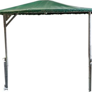 Patura Dak met zeil, voor ronde ruif, 12 voederplaatsen