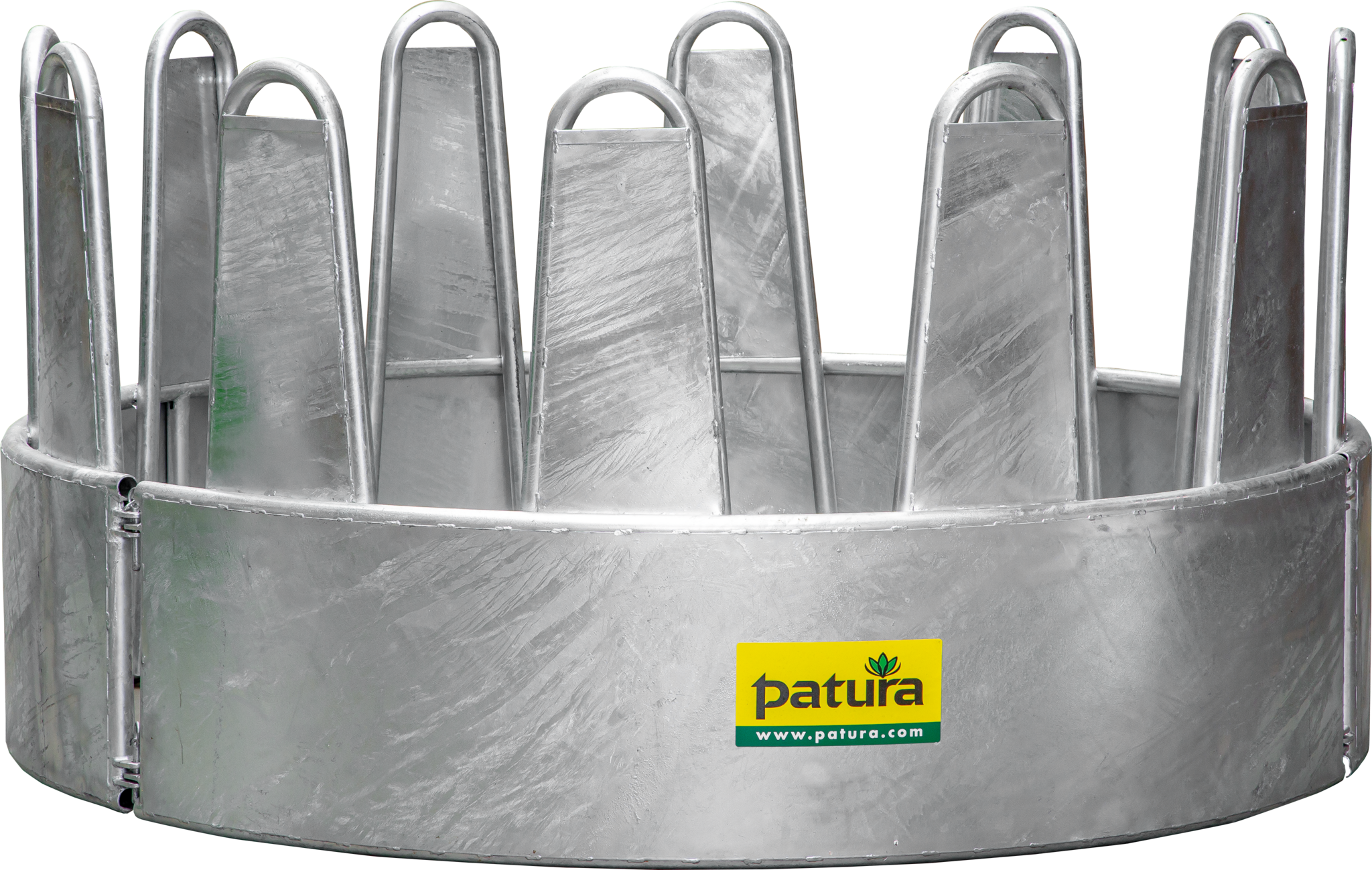 Patura Ronde ruif voor paarden, 12 voederplaats bekleed plaatstaal zonder driepuntsophanging