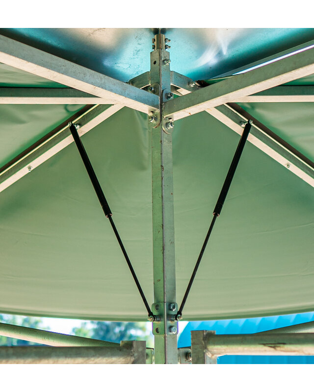 Patura Mounting set for gas pressure cylinder for weather protective feeder