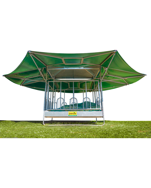 Patura Mounting set for gas pressure cylinder for weather protective feeder