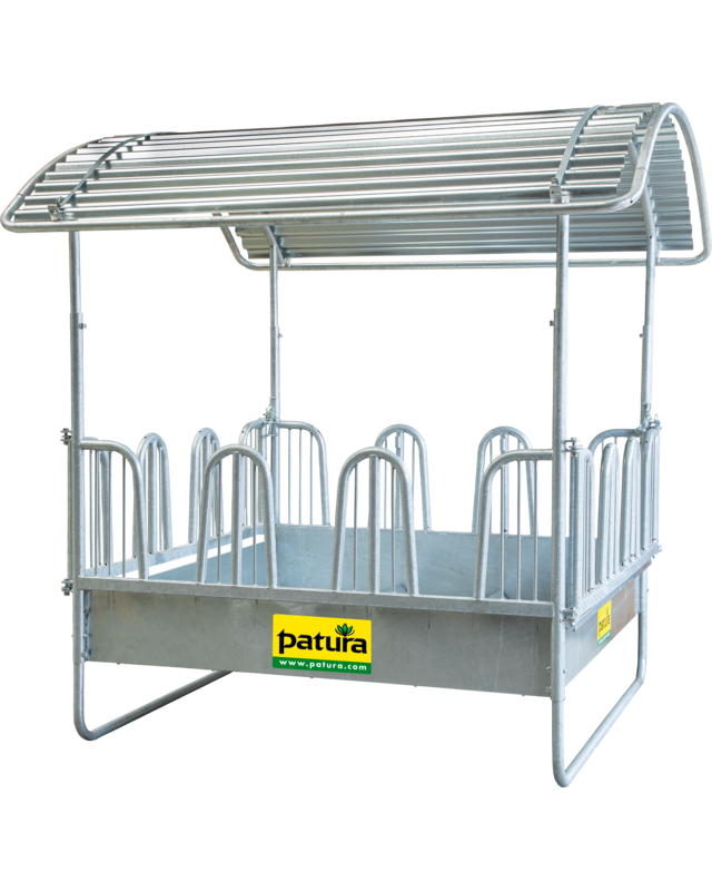 Patura Compact Rectangular Feeder with Safety Tombstone Feed Front, 12 feed spaces, w/o upper link tube