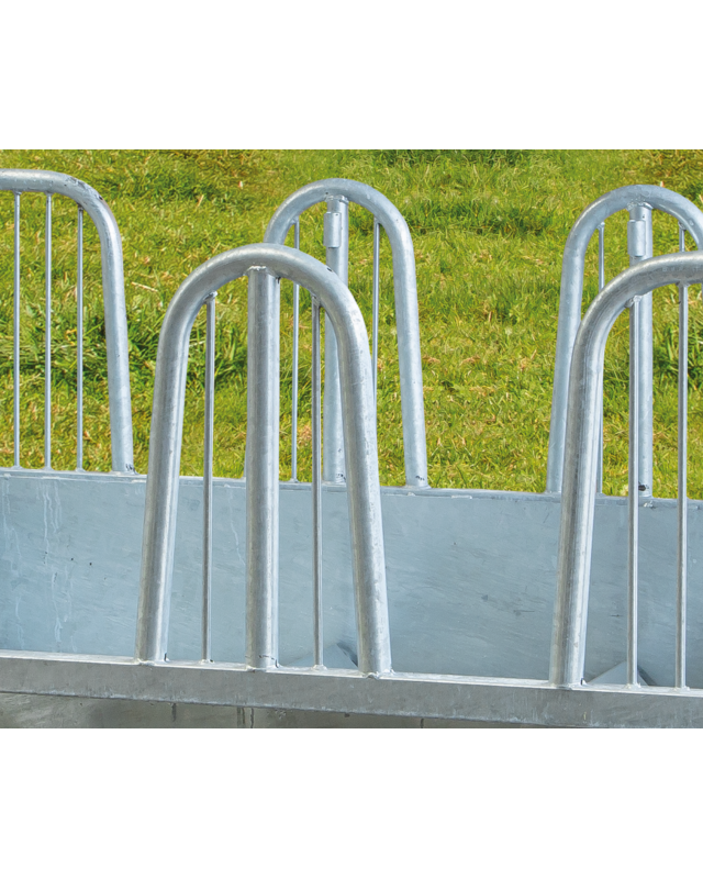 Patura Compact Rectangular Feeder with Safety Tombstone Feed Front, 12 feed spaces, w/o upper link tube