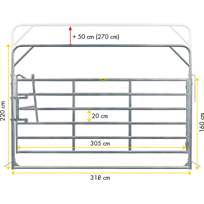 Patura Draaipoort, 3,05 m, h=2,20 m, vz