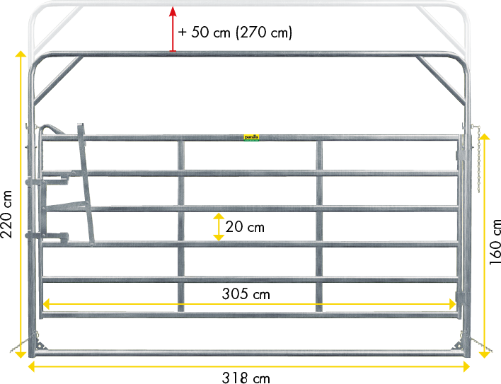 Patura Draaipoort, 3,05 m, h=2,20 m, vz