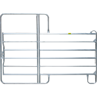 Patura Paneel-6 met poort, lengte 3,60m, hoogte 2,20m, 1 midden steun