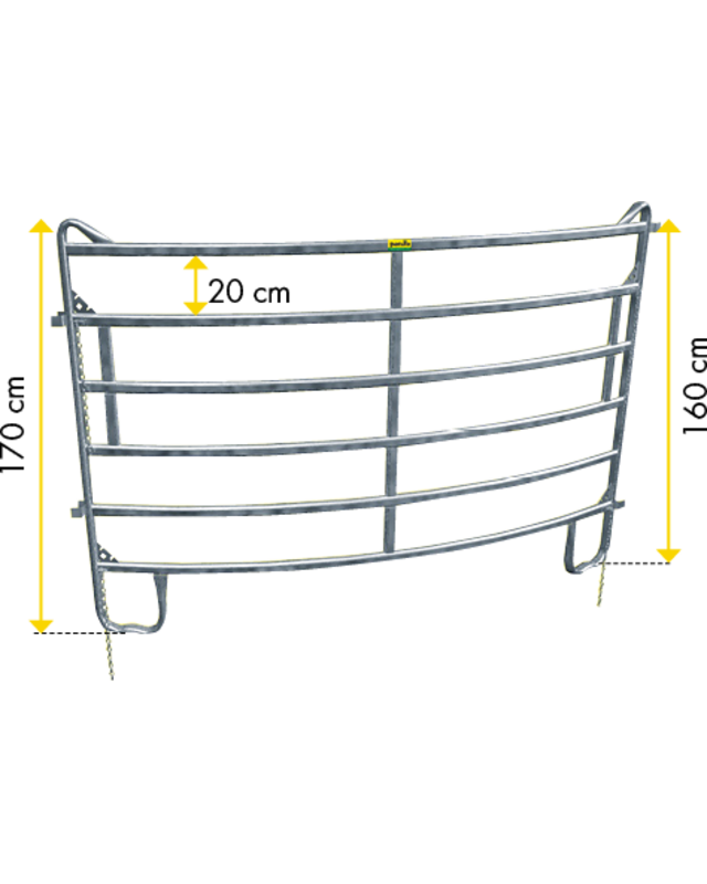 Patura Gebogen paneel, 2,44 m, radius 3,00 m vz