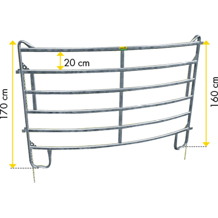 Patura Gebogen paneel, 2,44 m, radius 3,00 m vz