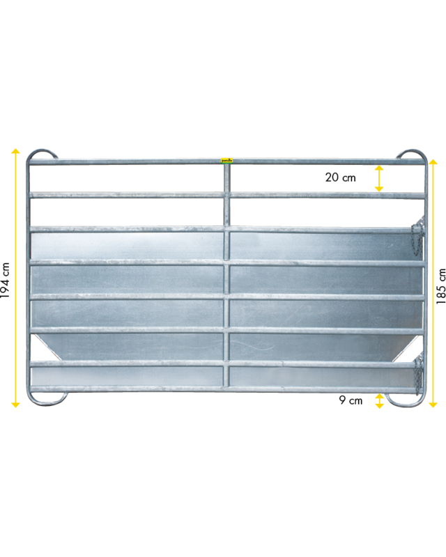 Patura Paneel-8  Plus 2,40m, met plaatverkleding B= 2,40 m, H=1,94m vz