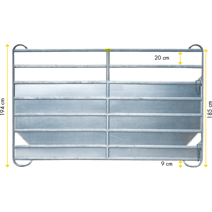 Patura Paneel-8  Plus 2,40m, met plaatverkleding B= 2,40 m, H=1,94m vz