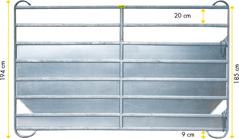 Patura Paneel-8  Plus 3,00m, met plaatverkleding B= 3,00 m, H=1,94m vz