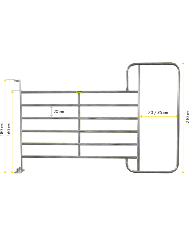 Patura Paneel-6 met frame XL 3,05 m, h=2,10 m, vz
