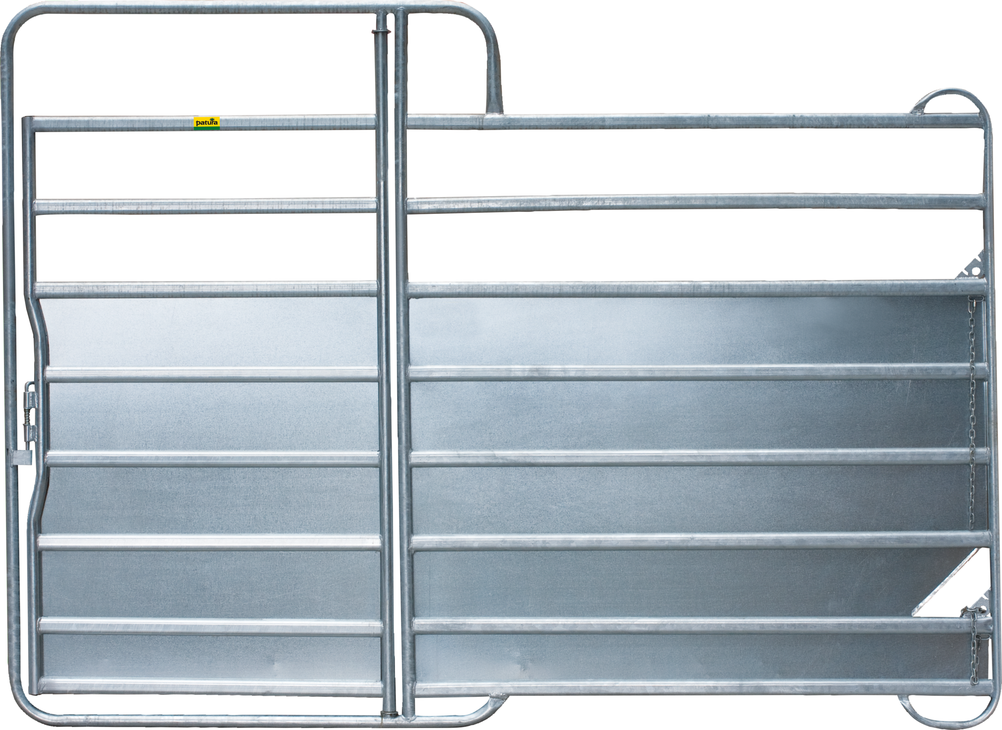 Patura Paneel-8  Plus met Poort 3,00m, met plaatverkleding B= 3,00 m, H=2,20m vz