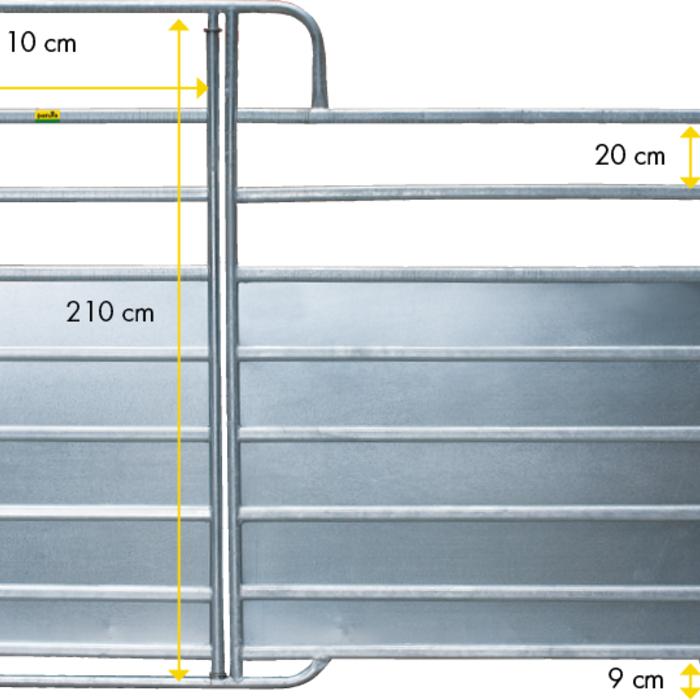 Patura Paneel-8  Plus met Poort 3,00m, met plaatverkleding B= 3,00 m, H=2,20m vz