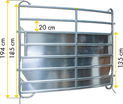 Patura Gebogen paneel-8 2,44 m, radius 3,00 m vz