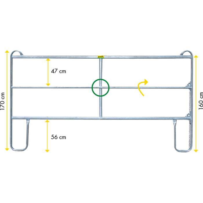 Patura Paneel-3, lengte 3,00 m, H = 1,70 m