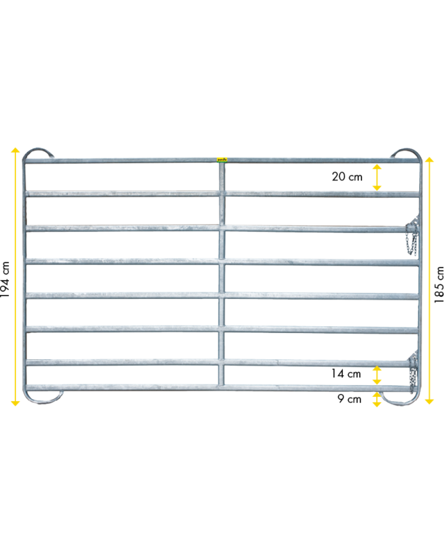 Patura Paneel-8, lengte 3,60 m, H = 1,94m