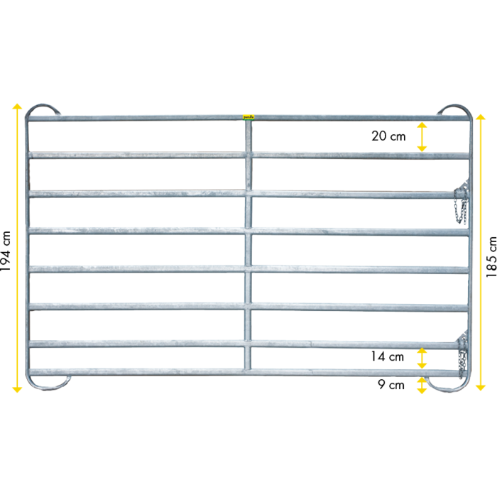 Patura Paneel-8, lengte 3,60 m, H = 1,94m