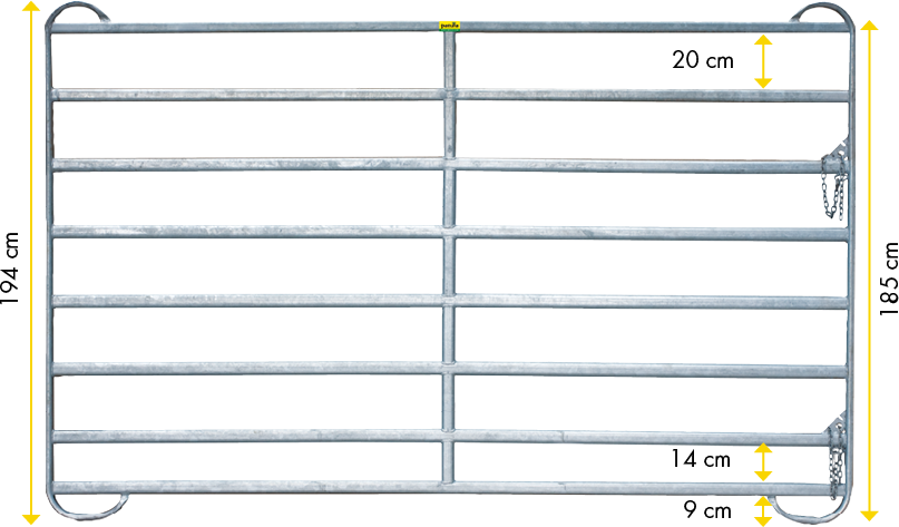 Patura Paneel-8, lengte 3,60 m, H = 1,94m