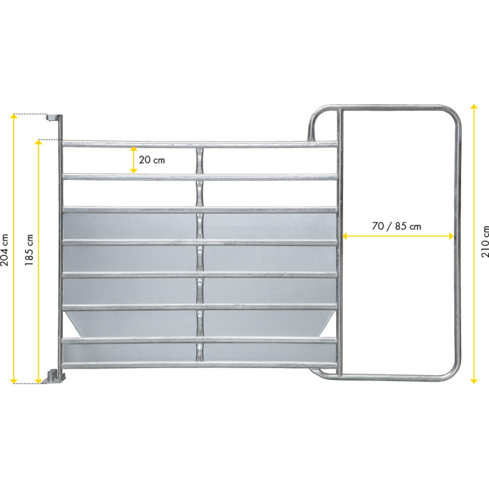 Patura Paneel-8 met frame XL Plus 3,05m, H= 2,10m, vz